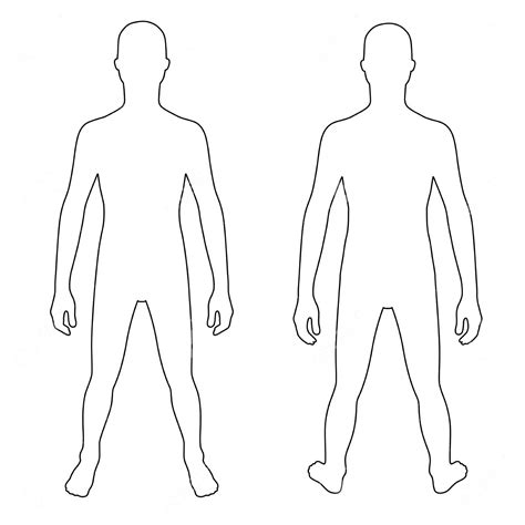 human body outline front
