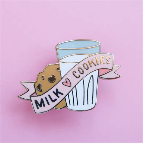 Milk And Cookies Enamel Pin Nikki Mcwilliams