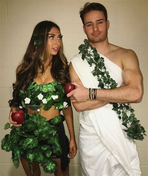 Adam And Eve Costume And Adam And Eve In 2020 Cute Halloween Costumes Halloween Outfits Couple