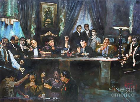 Mafia Meeting Painting By None Fine Art America