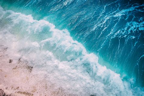 Ocean Waves Wallpaper 4K, Aerial view, Ocean, Water, Drone ...