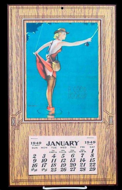 Vintage 1949 Pin Up Calendar Gil Elvgren Art