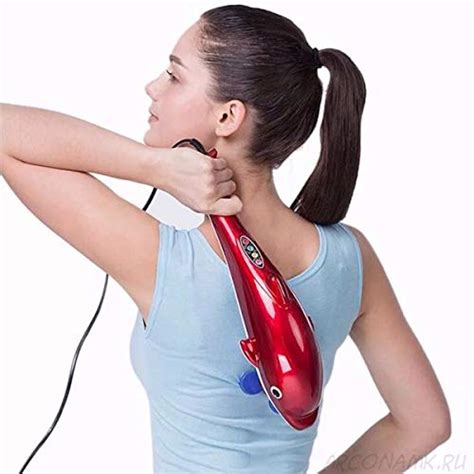 Electric Dolphin Handheld Massager With Vibration Magnetic Far Infrared Therapy To Aid In Pain