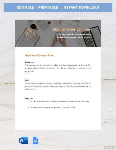 Concept Note Templates 11 Free Word Pdf Format Download