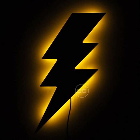 Led Lightning Bolt Sign A Flash Of Lightning As Wall Hanging
