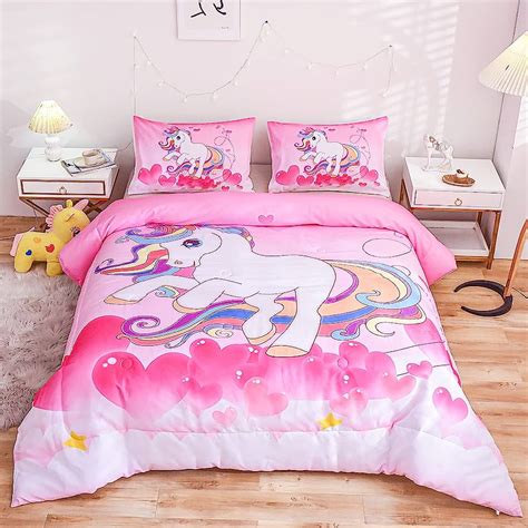 Twin Rainbow Unicorn Bedding Set Unicorn Bed Set Unicorn Bed In A Bag