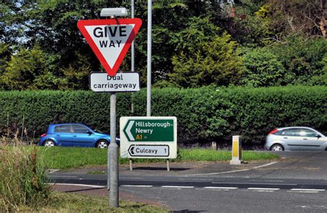 Road Signs Near Hillsborough © Albert Bridge Geograph Britain And