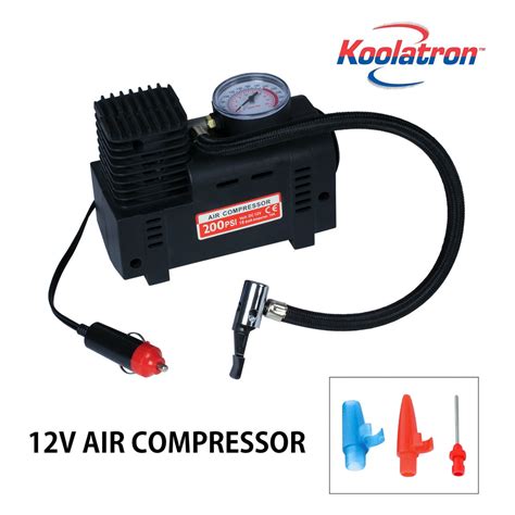 Koolatron 12v 4 In 1 Air Compressor Pump W Pressure Gauge