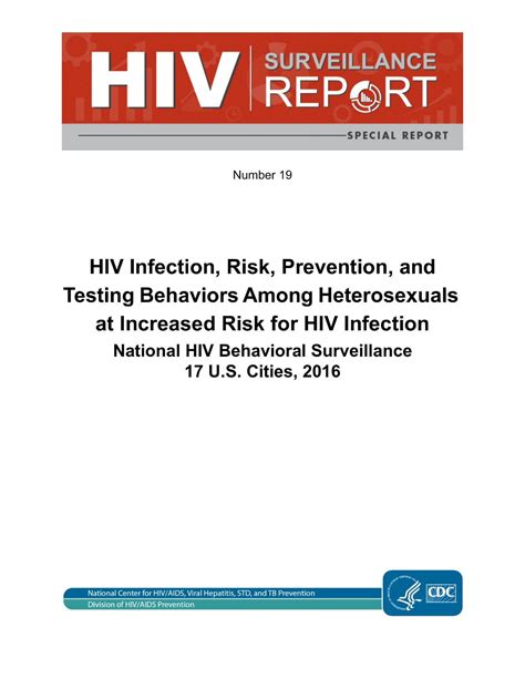 Hiv Surveillance Special Reports Number 19