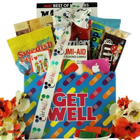 Find a great assortment of get well gifts for delivery in miami, ok. Humor and Tunes: Teen Get Well Gift Basket - Ages 13 & Up ...