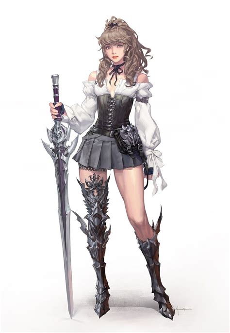 Fantasy Female Warrior Anime Warrior Girl Woman Warrior Female Character Design Character