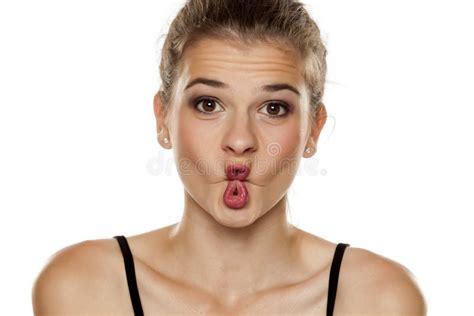 Woman With Funny Face Stock Image Image Of Faces Concept 137573263