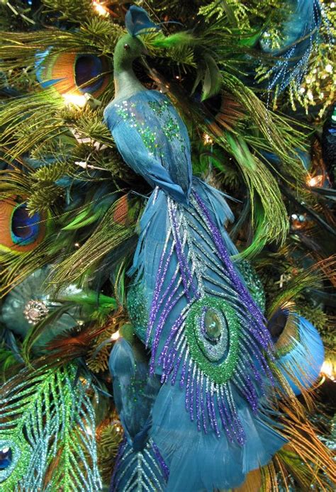 attaractive peacock christmas tree decorations ideas decoration love