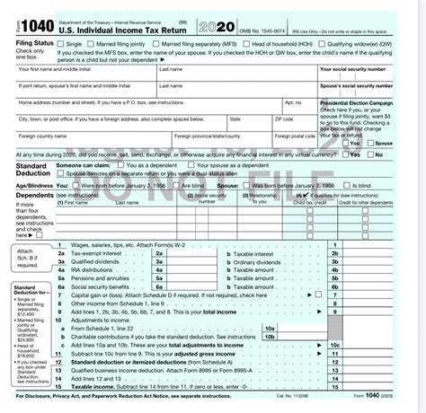 Download & print with other fillable us tax forms in pdf. Tax News: IRS Releases Draft 2020 Form 1040
