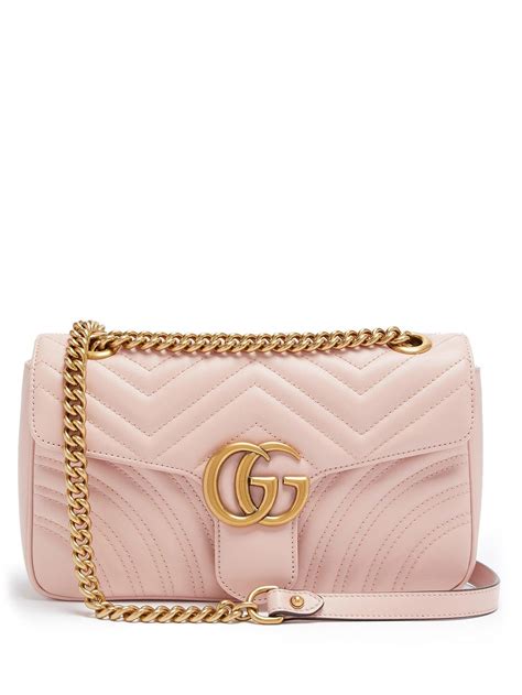 Gucci Gg Marmont Small Quilted Leather Shoulder Bag In Light Pink Pink