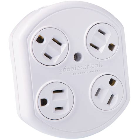 Buy electrical plugs, outlets & covers and get the best deals at the lowest prices on ebay! 360 Electrical 4 Outlet Rotating Adapter 36030-W B&H Photo ...