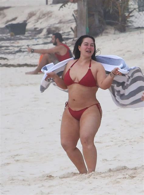 Chiquis Rivera In A Red Bikini At A Beach In Tulum 01 22 2021 Hawtcelebs