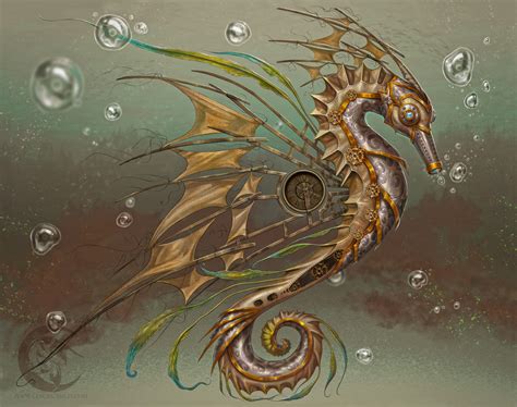 Steampunk Seahorse By Enchantress Leleleslie Casilli Lartboratoire
