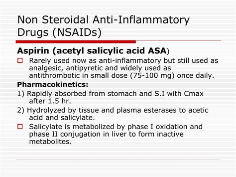 Ppt Non Steroidal Anti Inflammatory Drugs Nsaids Powerpoint