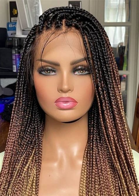 Frontal Wig Wig Is A Mixture Of Black Auburn Color 33 And Gold