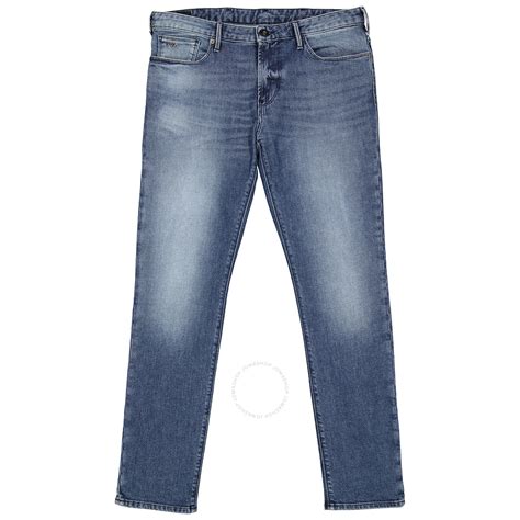 Emporio Armani J Slim Fit Worn Wash Denim Jeans Brand Size K J