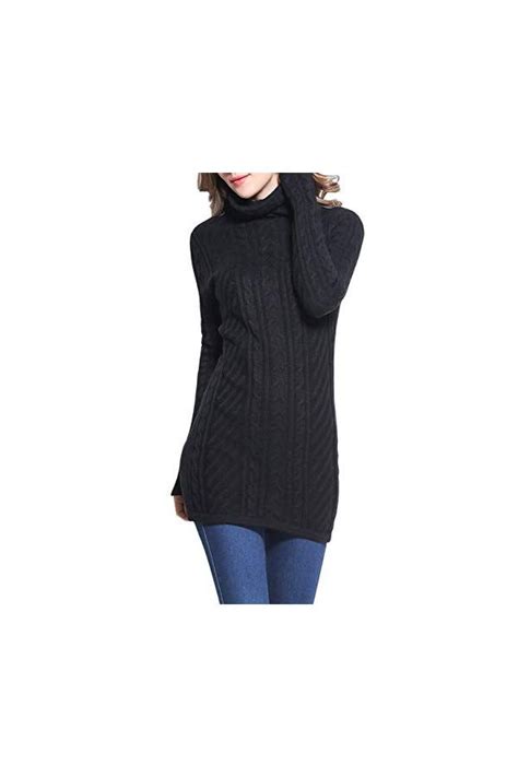 rocorose women s turtleneck sweater long sleeve slim fit solid pullovers ladies turtleneck