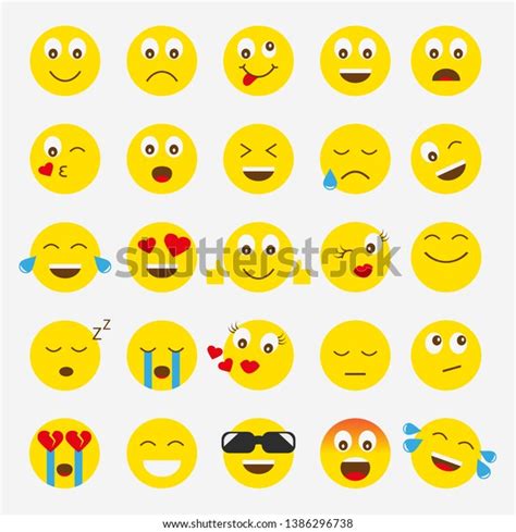 Smilies Emotions Vector Set Set Emoticons Stock Vector Royalty Free