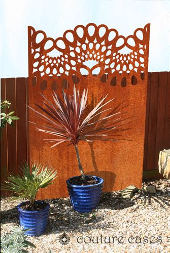 Beautiful Garden Screens In Corten Steel For Modern Gardens Laser Cut