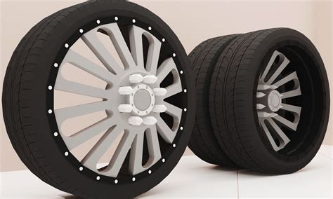 3d Print Model Tire Wheels Cgtrader