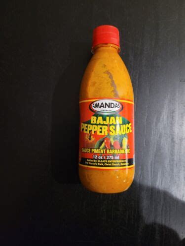 Amandas Bajan Hot Pepper Sauce 375 Ml Made In Barbados Ebay