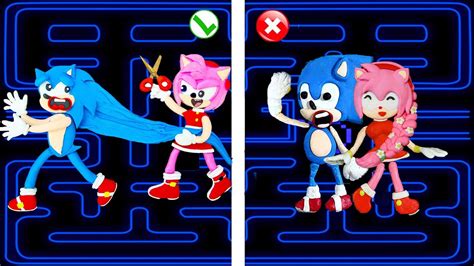 Poor Sonic Life So Sad Story Amy Cut Sonic Long Hair Pacman Stop