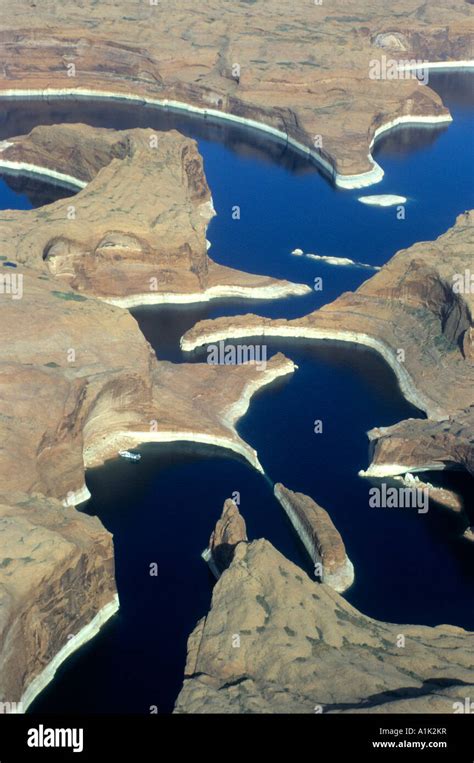 Aerial View Of Lake Powell Located In The States Of Utah And Arizona