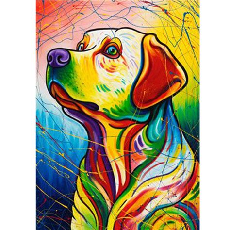 Oil Painting Dog Color 5d Diamond Painting