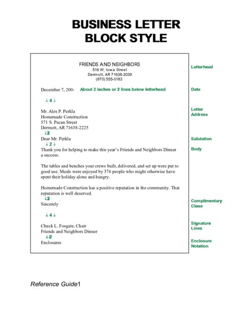 Business Letter Template Sample Printable Pdf Download