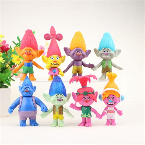 8pcsset Dreamworks Trolls Pvc Action Figures Trolls Doll Toys For Kids