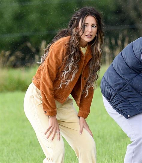 Michelle Keegan On The Set Of Brassic Tv Show In Manchester 07302021