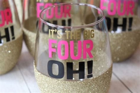 Fast uk delivery only £2.99. 40th Birthday Gift for Her Big Four Oh Wine Glass ...