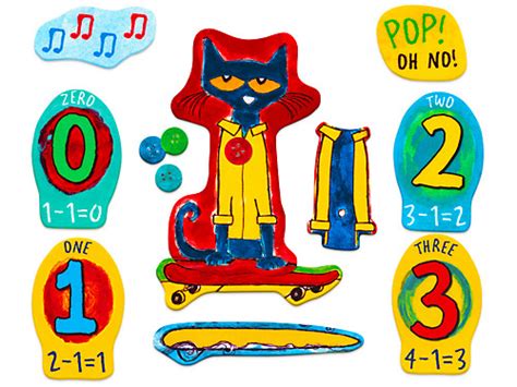 Pete The Cat And His Four Groovy Buttons Felt Kit At Lakeshore Learning