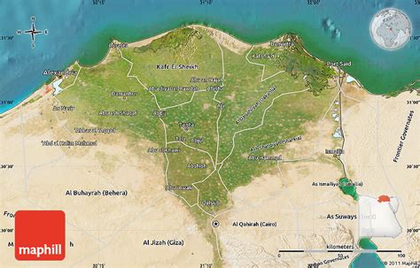 Satellite Map Of Lower Egypt
