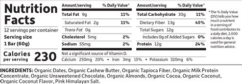 Download 12 Bars Nutrition Label For Pizza Png Image With No