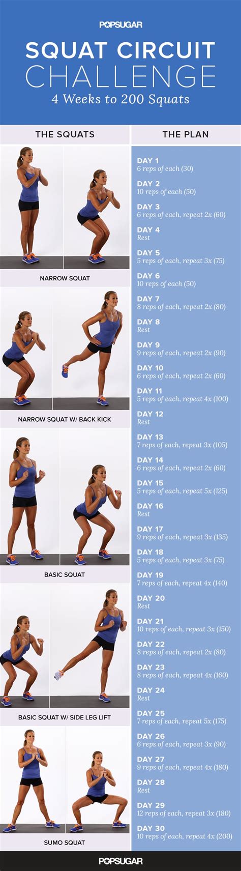 Squat Challenge Printable Customize And Print