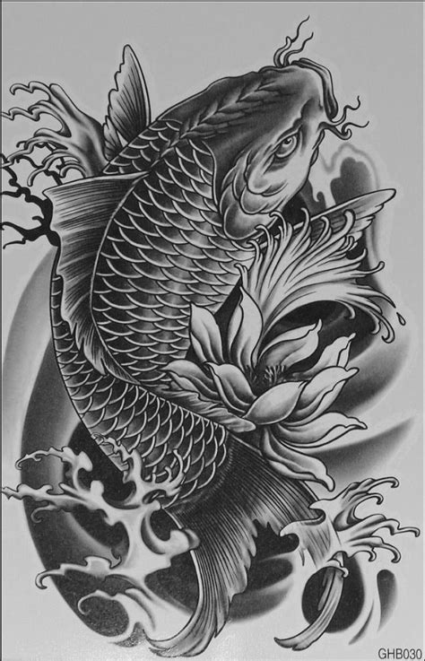 Koi Fish Tattoo Design Black And Grey All Info About Koi Fish