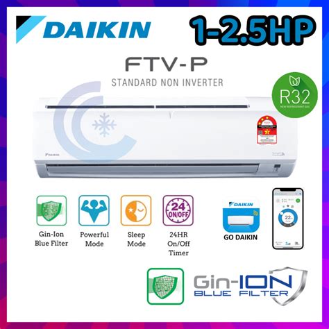 DAIKIN FTV P SERIES R32 WIFI 1HP 2 5HP NON INVERTER FTV28PBV1MF