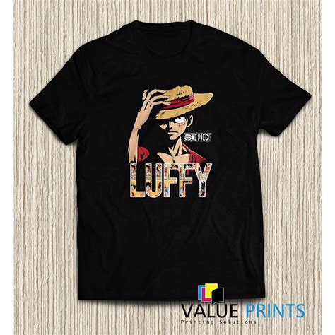 Value Prints Monkey D Luffy Shirt Onepiece Anime High Quality Cotton