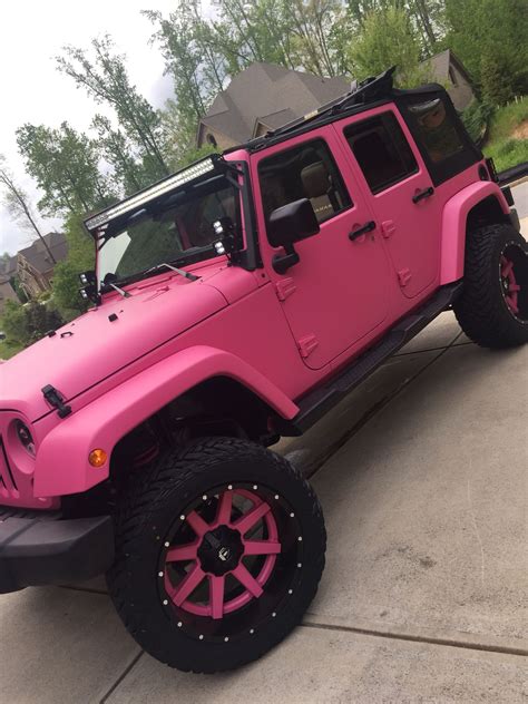 My New 2015 All Custom Pink Matte Wrangler Jeep Wrangler Jeep