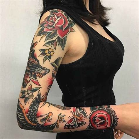 traditional sleeve tattoo sleeve tattoos for women tattoos full sleeve tattoos