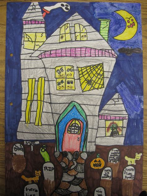 Draw A Haunted House Art Projects For Kids