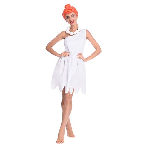 Adult Wilma Flintstone Fancy Dress Costume Wig Cartoon Ladies Womens Cave Woman 3770 Picclick