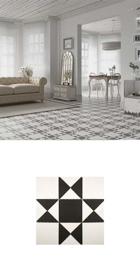 A Classic Geometric Design Of Victorian Floor Tiles In A Traditional