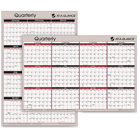 At A Glance 2 Sided Wet Erase Yearly Wall Calendar